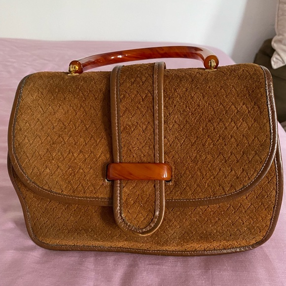 Etra Suede Leather hand bag - Picture 1 of 15